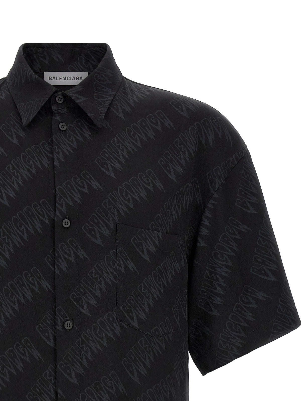 Balenciaga Black Viscose Blouse with Structured Cut
