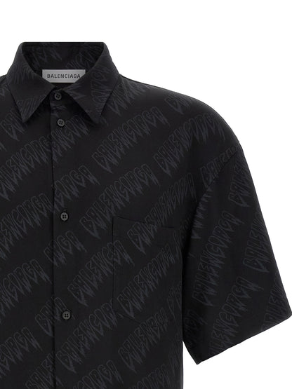 Balenciaga Black Viscose Blouse with Structured Cut