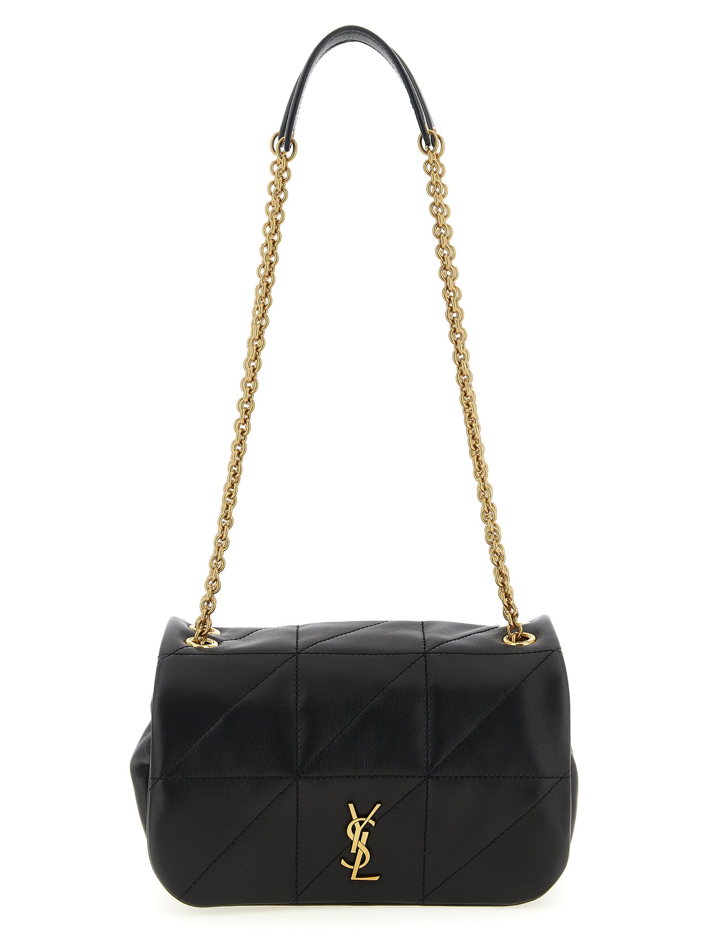 Bolso de hombro Saint Laurent de piel de cordero negra