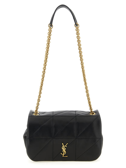 Bolso de hombro Saint Laurent de piel de cordero negra