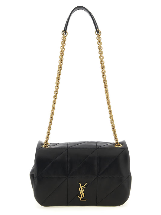 Bolso de hombro Saint Laurent de piel de cordero negra