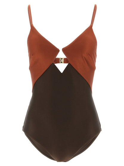 Bañador Zimmermann Brown de una pieza de poliamida