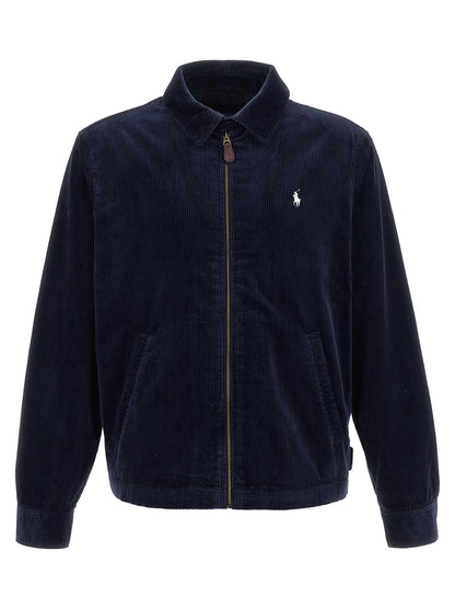 Chaqueta larga de algodón azul Polo Ralph Lauren