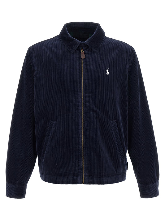Chaqueta larga de algodón azul Polo Ralph Lauren