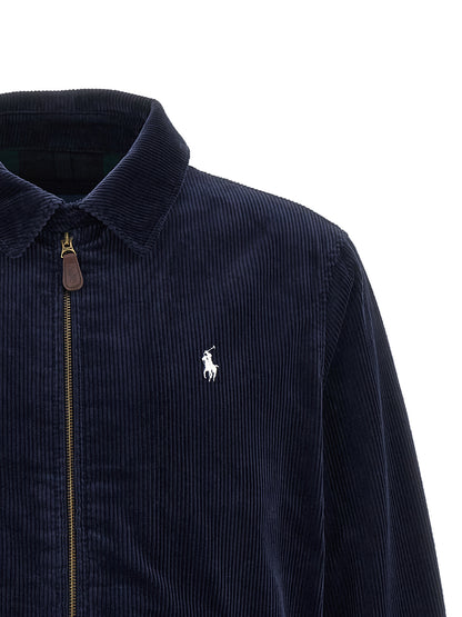 Chaqueta larga de algodón azul Polo Ralph Lauren