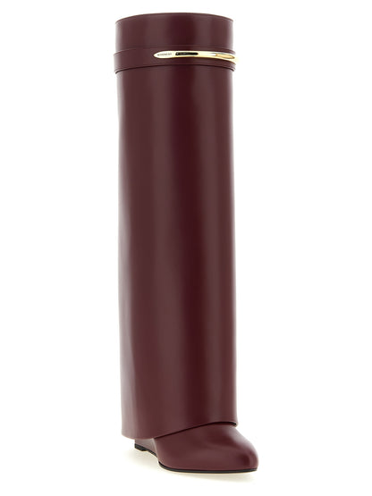 Givenchy Burdeos Piel de Becerro Por Encima de la Rodilla