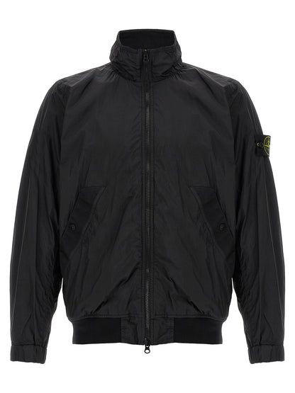 Chaqueta larga de poliamida negra Stone Island