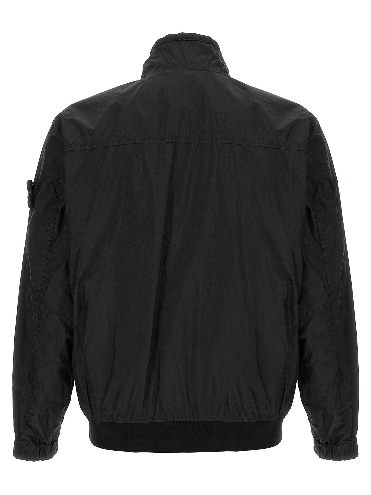 Chaqueta larga de poliamida negra Stone Island