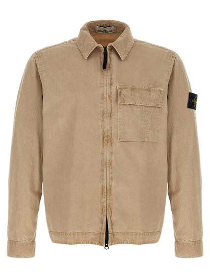 Stone Island Blouse en Coton Beige - Idéale pour les Superpositions
