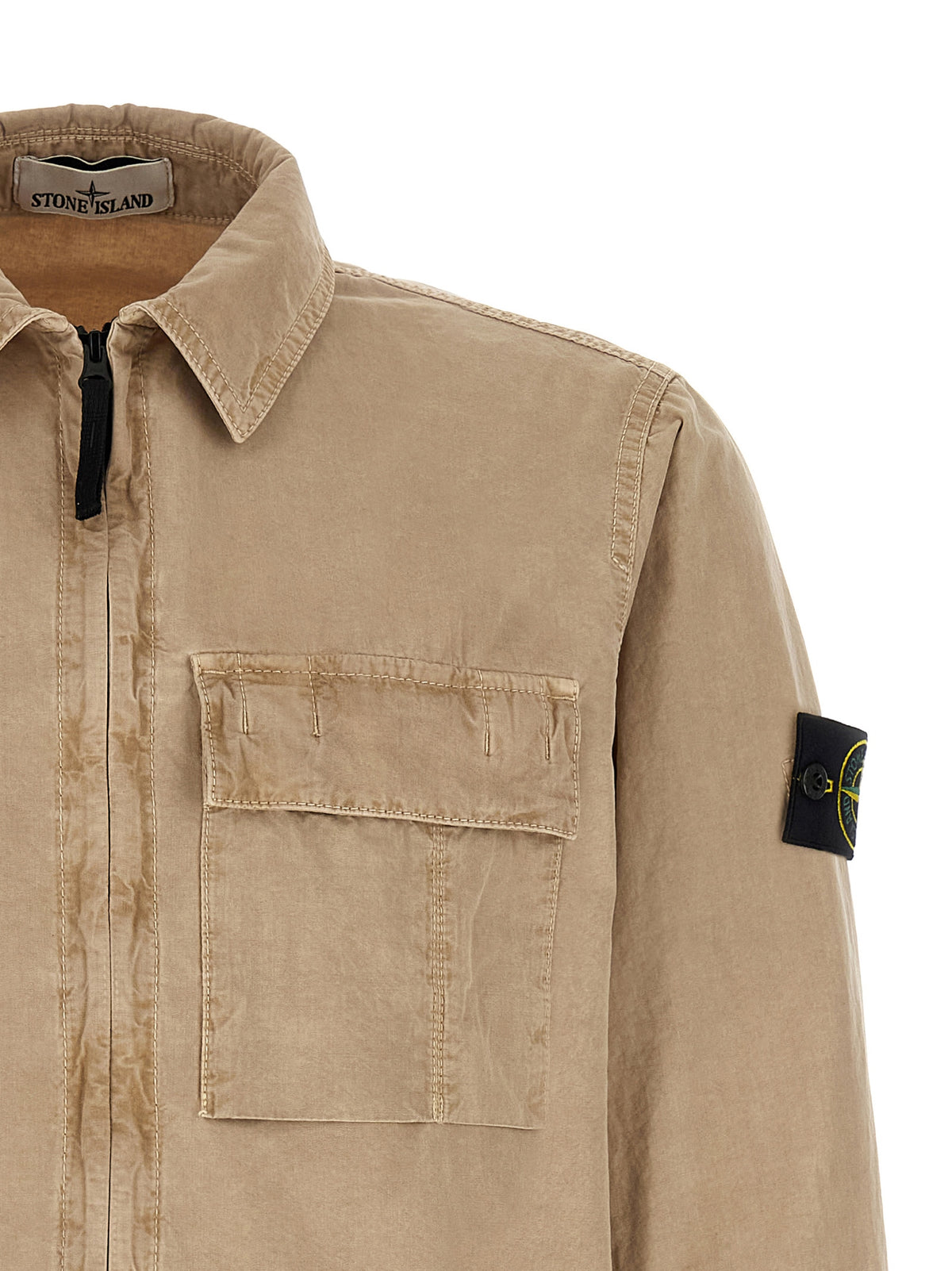 Stone Island Blouse en Coton Beige - Idéale pour les Superpositions