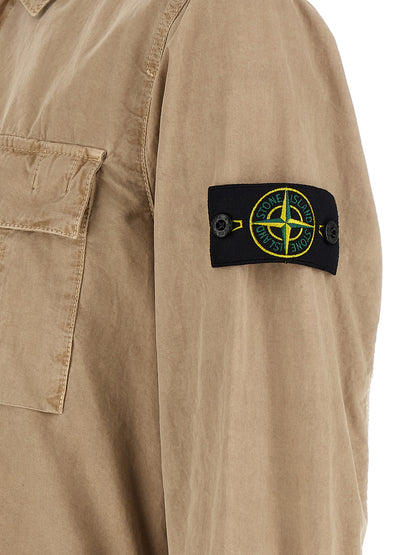 Stone Island Blouse en Coton Beige - Idéale pour les Superpositions