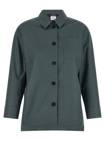 Blusa de algodón gris 'S Max Mara