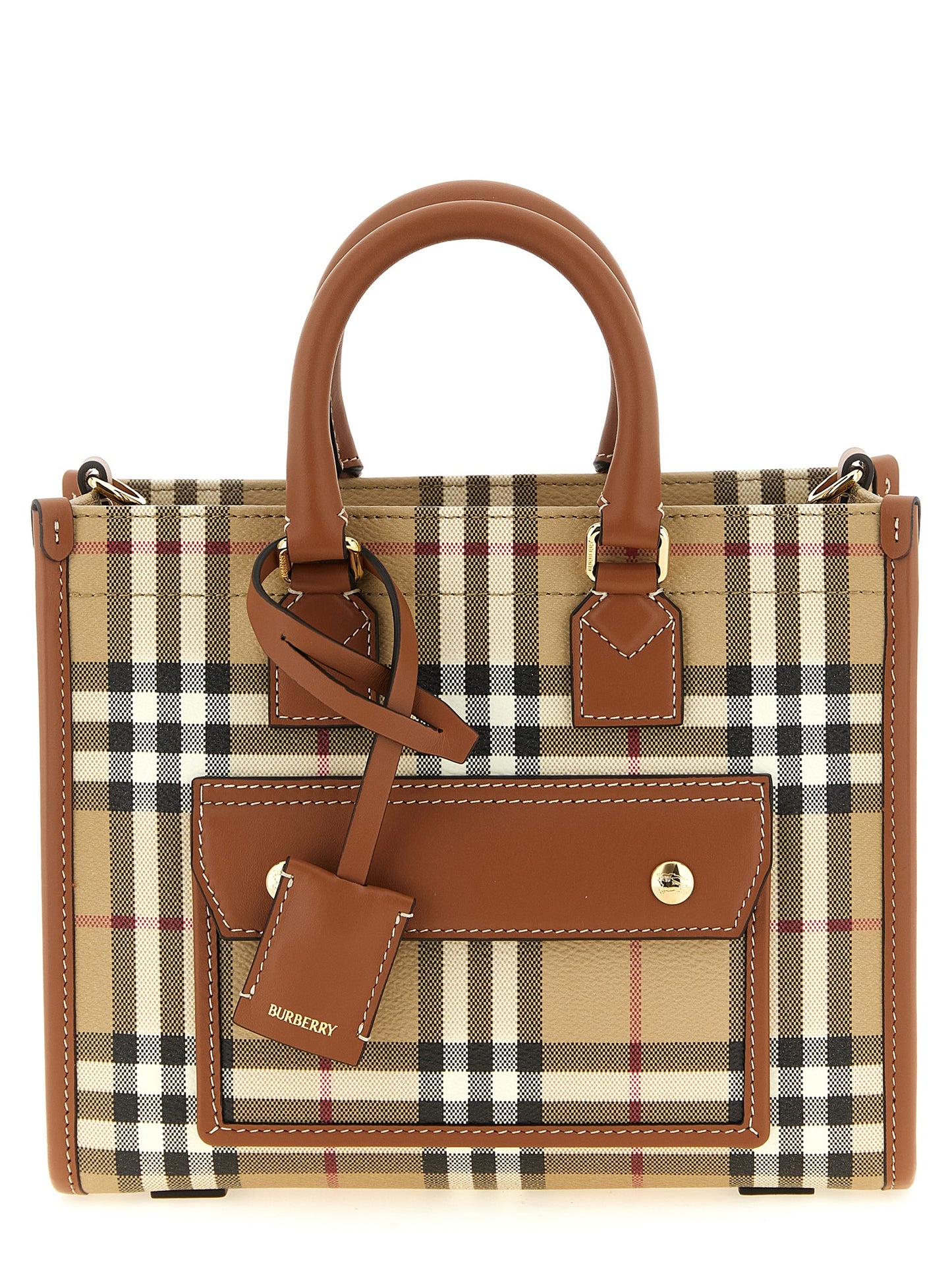 Bolso Tote Burberry De Polietileno Formato Compacto Beige