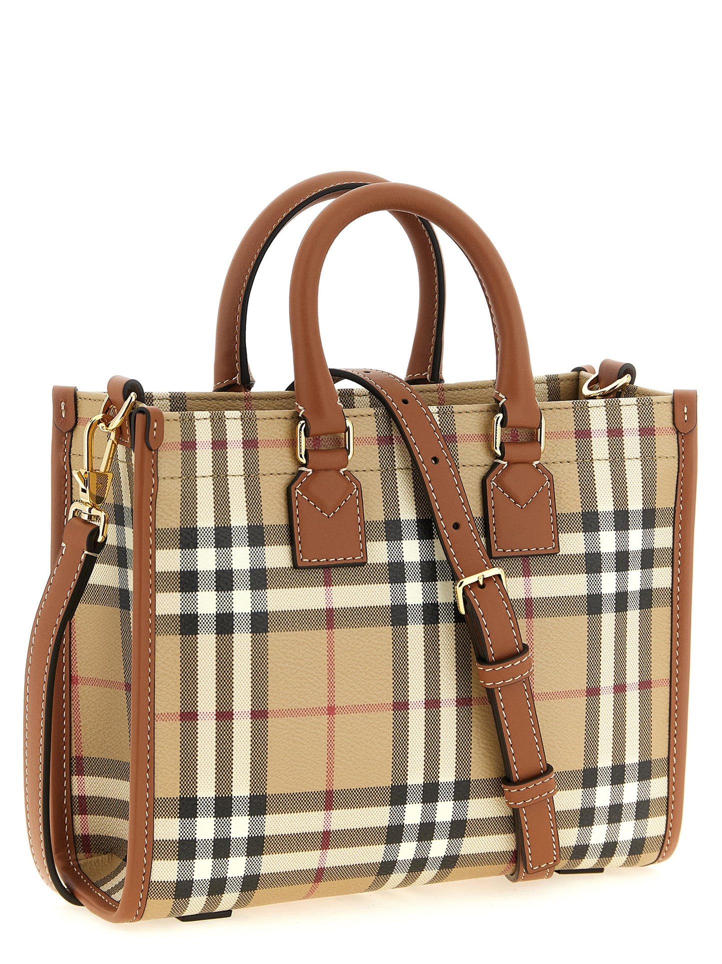 Bolso Tote Burberry De Polietileno Formato Compacto Beige