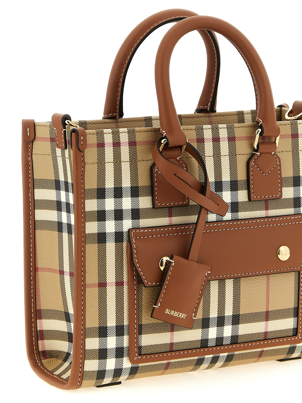 Bolso Tote Burberry De Polietileno Formato Compacto Beige