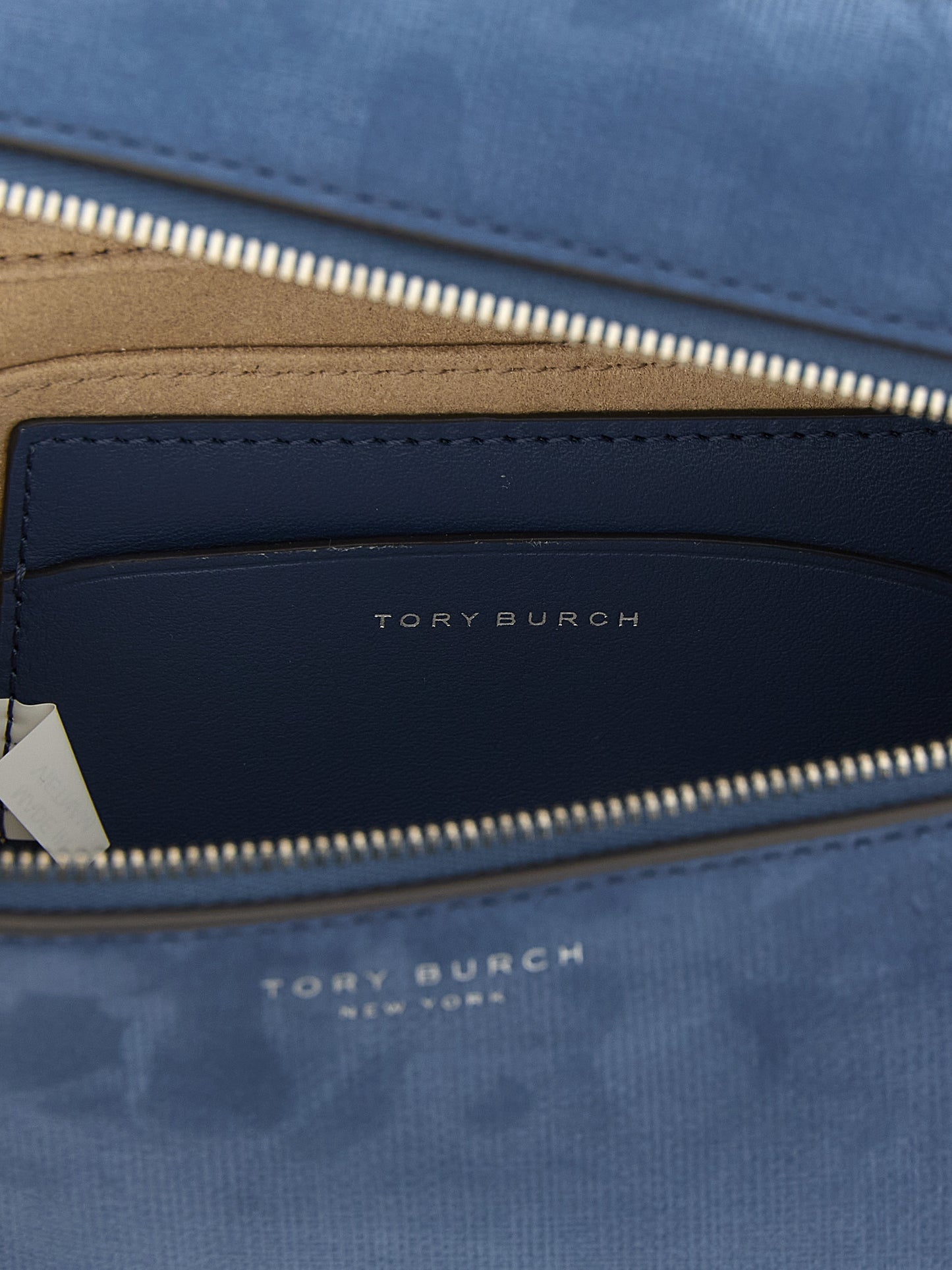 Bolso Tory Burch de piel de cordero azul