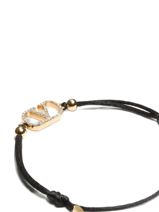 Pulsera de poliéster negra Valentino Garavani