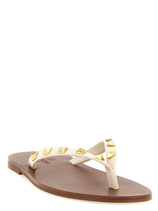 Chanclas Valentino Garavani de Piel de Becerro Blancas