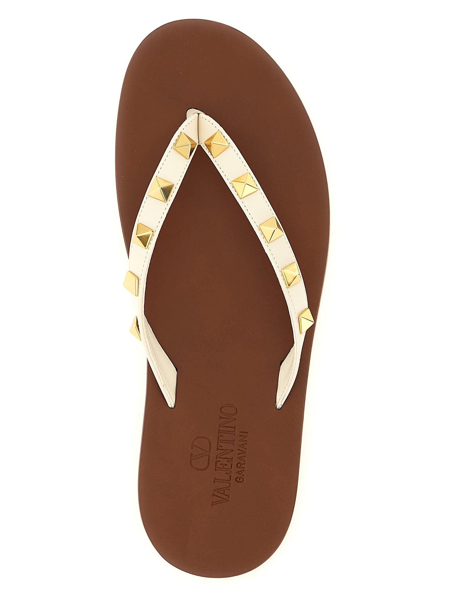 Chanclas Valentino Garavani de Piel de Becerro Blancas