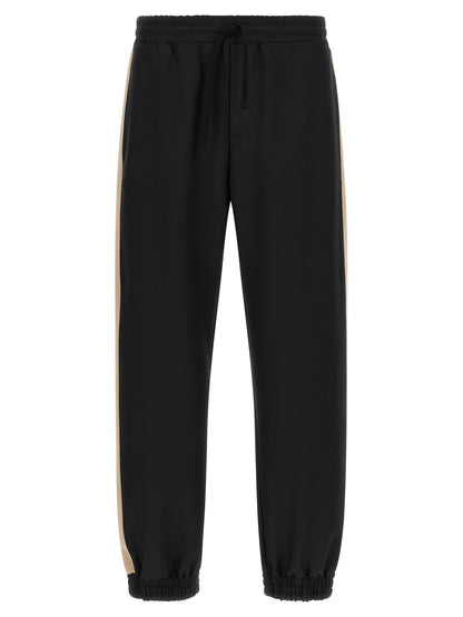 Pantalones deportivos Valentino Garavani negros de poliéster