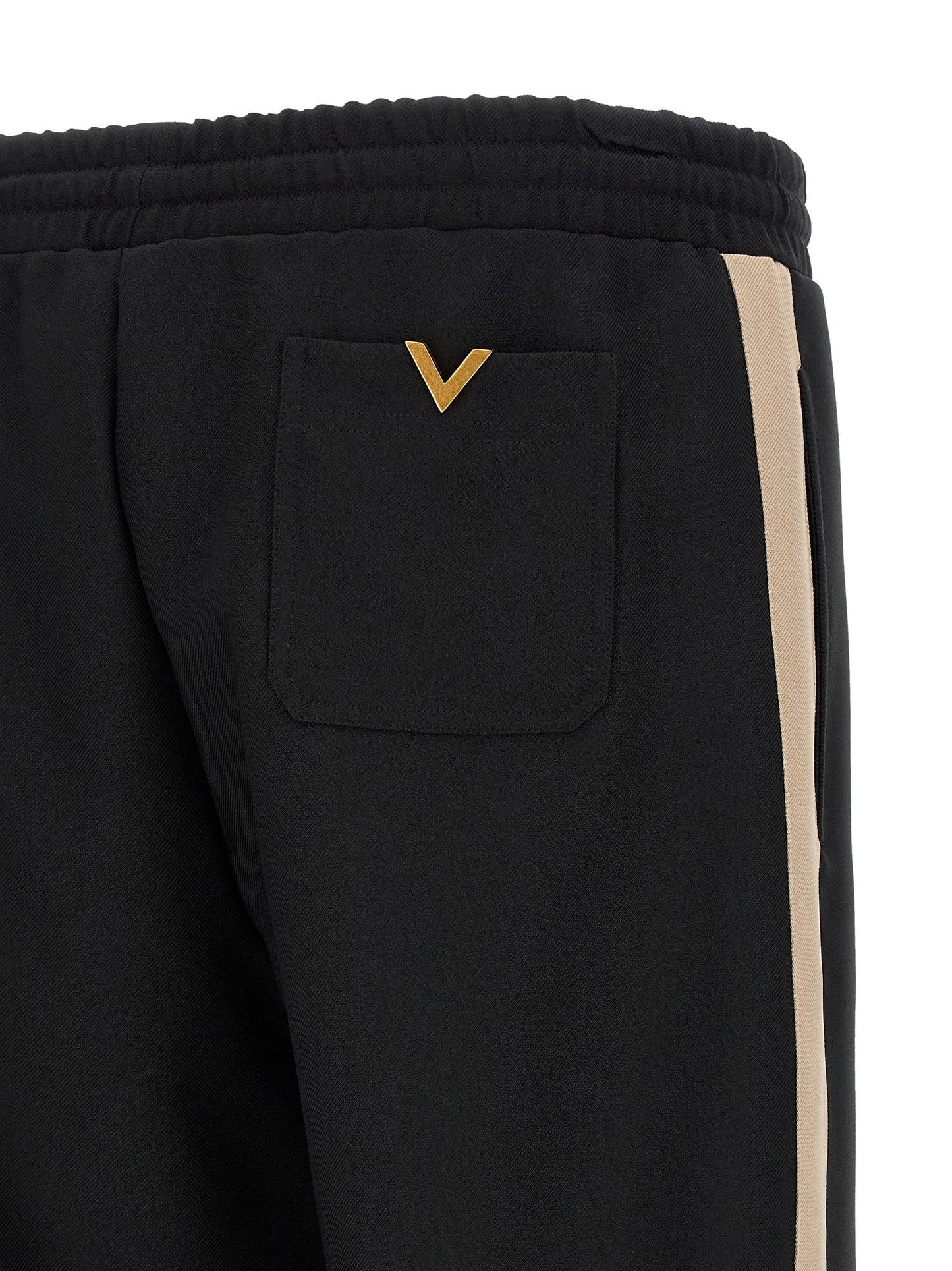 Pantalones deportivos Valentino Garavani negros de poliéster