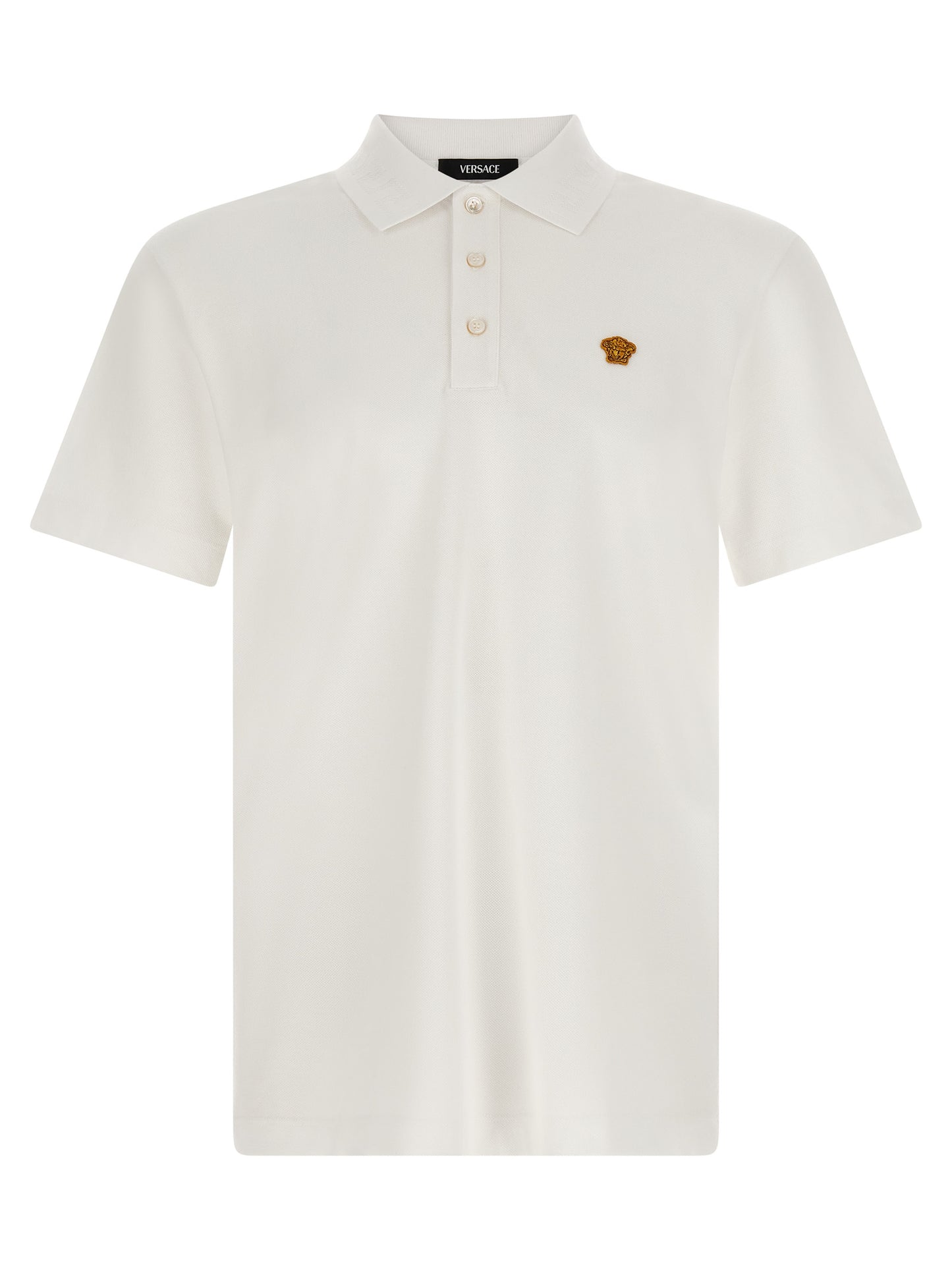 Versace Polo - Modèle En Coton Blanc Classique