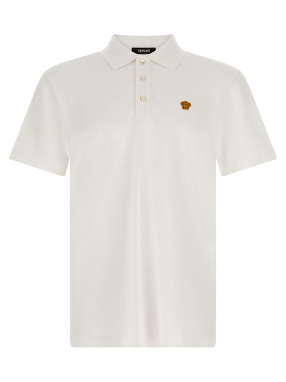 Versace Polo - Modèle En Coton Blanc Classique
