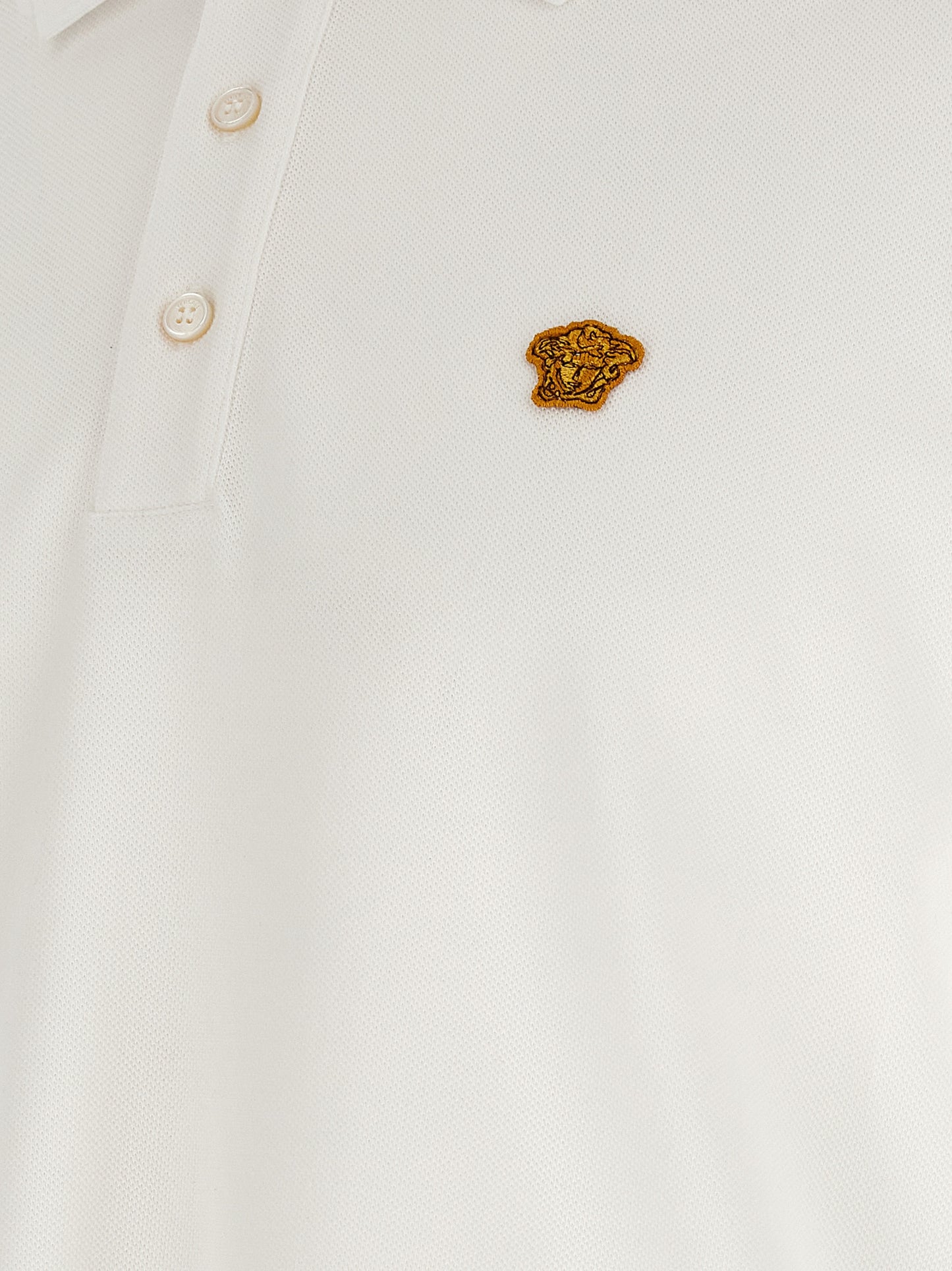 Versace Polo - Modèle En Coton Blanc Classique