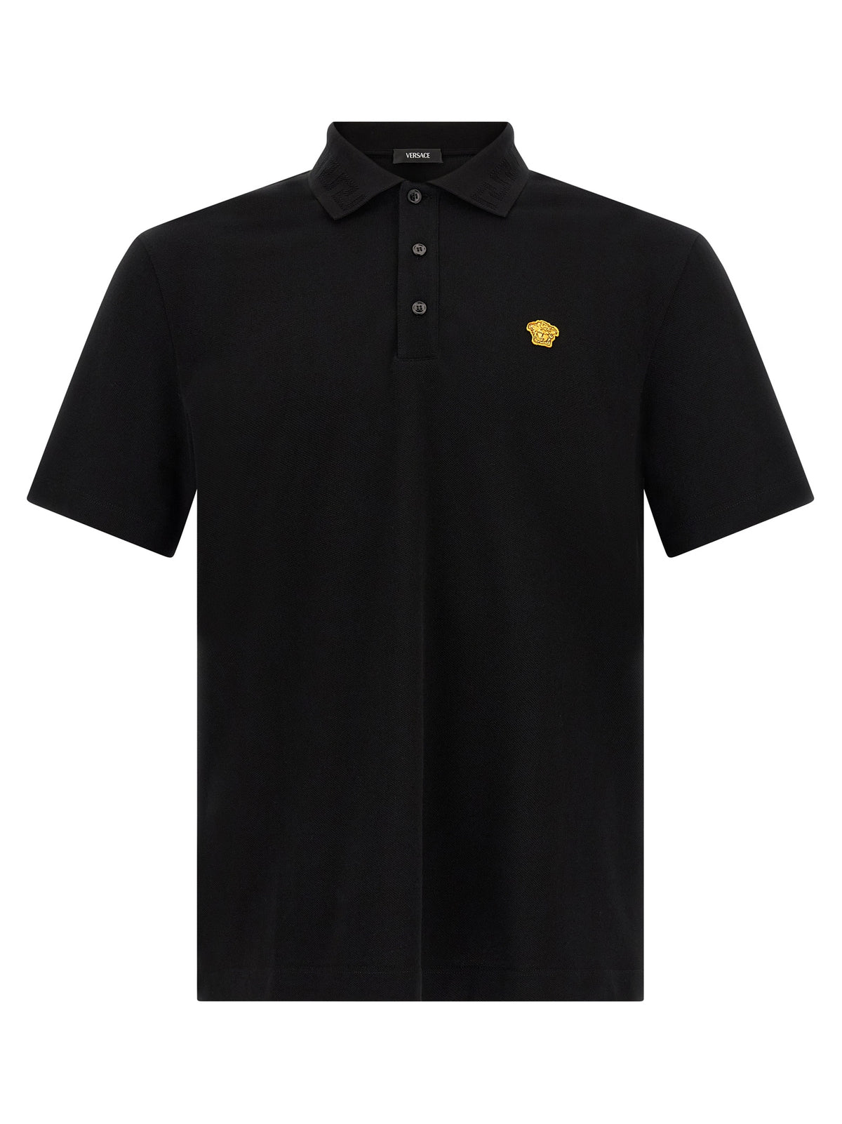Polo sport en coton noir Versace