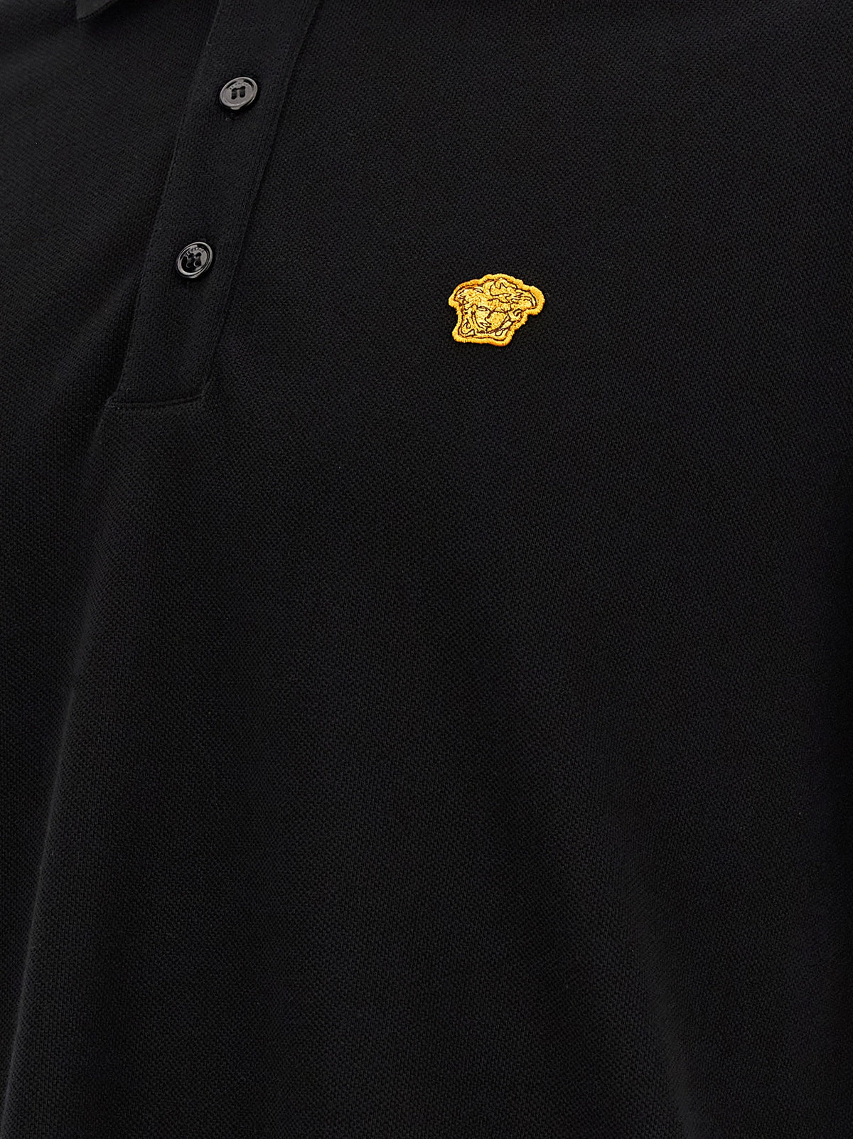 Polo sport en coton noir Versace