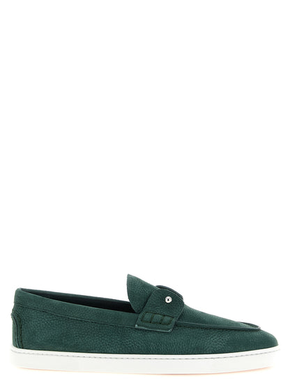 Christian Louboutin Chambeliboat Two-Tone Calfskin Slip-On Loafer