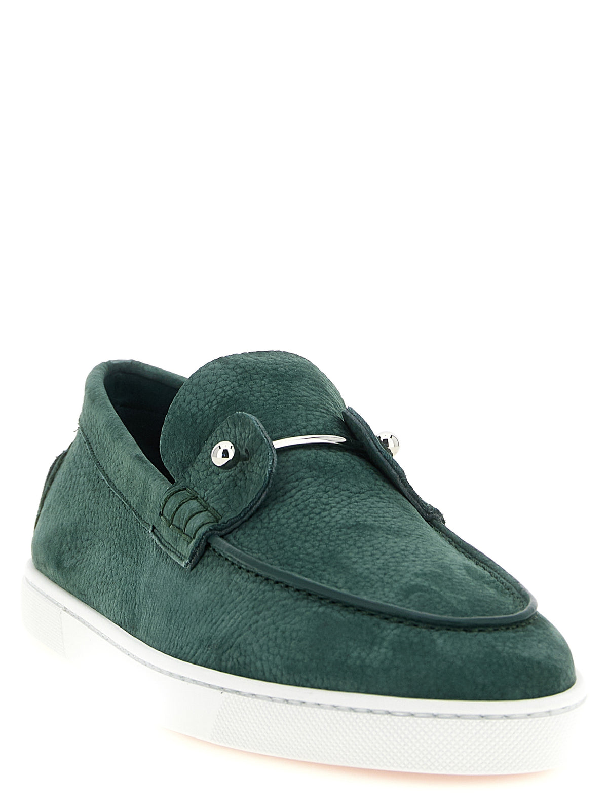 Christian Louboutin Chambeliboat Two-Tone Calfskin Slip-On Loafer