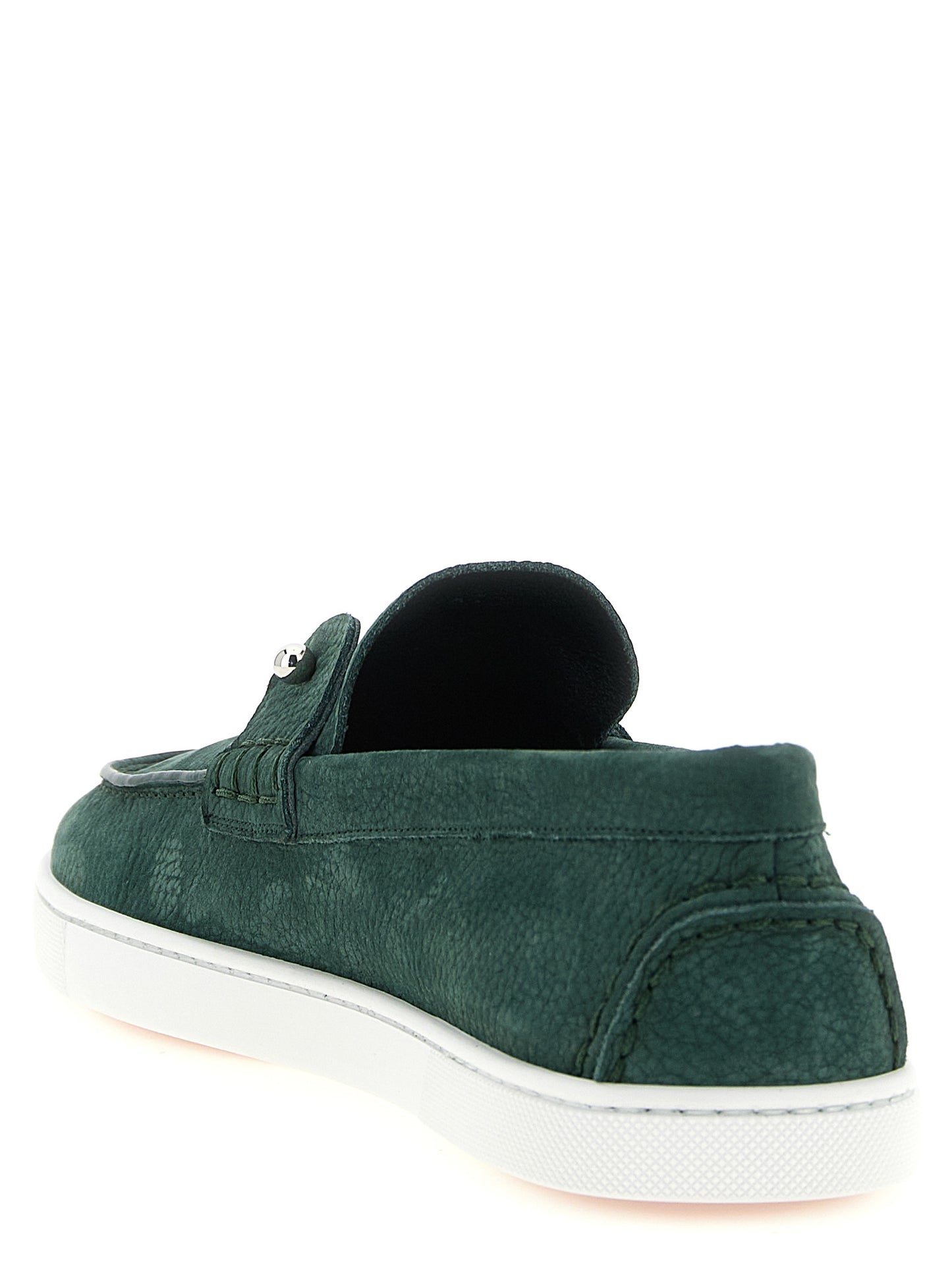 Christian Louboutin Chambeliboat Two-Tone Calfskin Slip-On Loafer