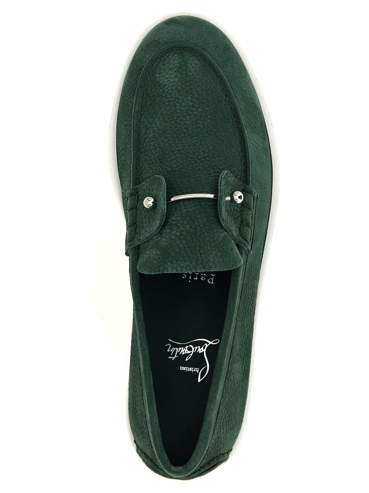 Christian Louboutin Chambeliboat Two-Tone Calfskin Slip-On Loafer