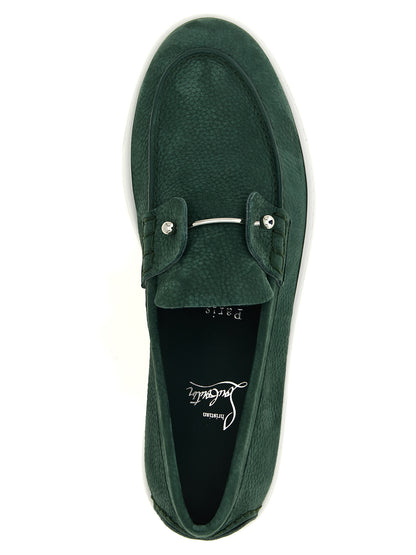 Christian Louboutin Chambeliboat Two-Tone Calfskin Slip-On Loafer