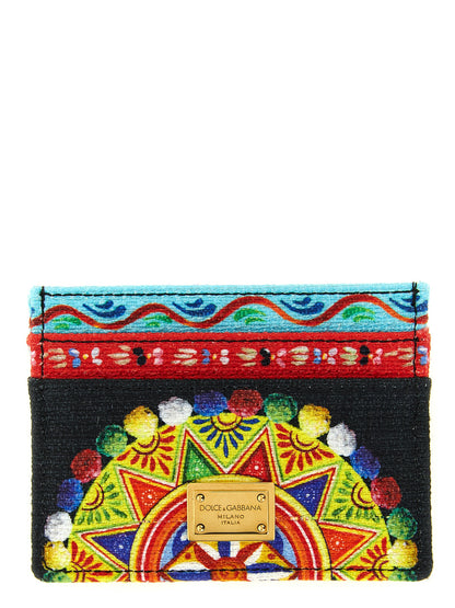 Tarjetero Dolce & Gabbana de algodón multicolor