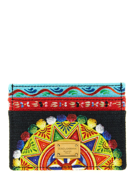 Tarjetero Dolce & Gabbana de algodón multicolor