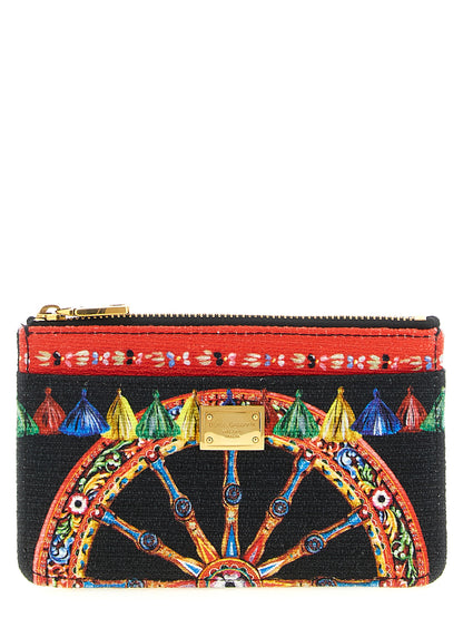 Tarjetero Dolce & Gabbana de algodón multicolor