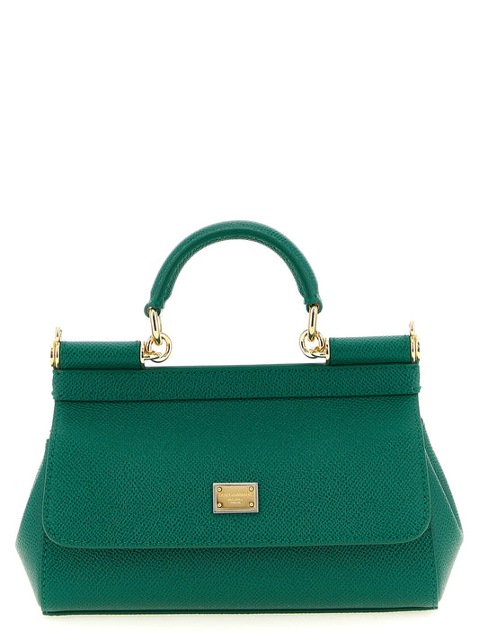 Bolso de mano Dolce & Gabbana de piel de becerro bicolor