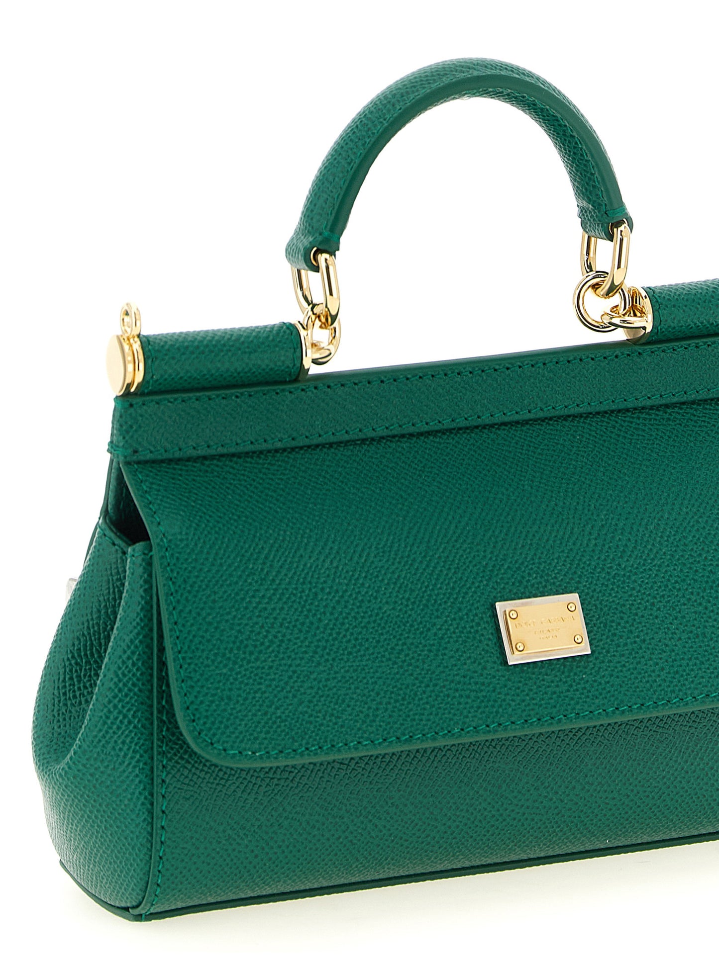 Bolso de mano Dolce & Gabbana de piel de becerro bicolor