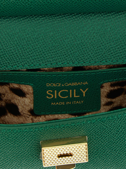 Bolso de mano Dolce & Gabbana de piel de becerro bicolor