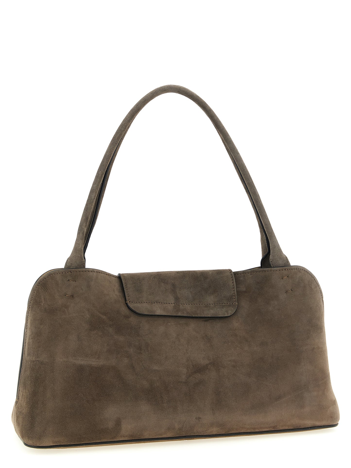 Sac à bandoulière en cuir de veau marron Versace