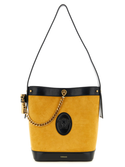 Bolso de hombro Versace bicolor de piel de becerro