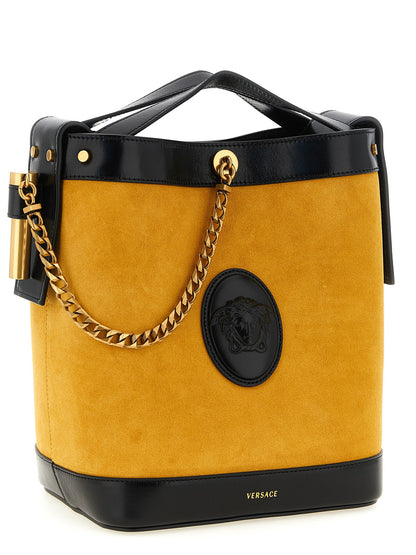 Bolso de hombro Versace bicolor de piel de becerro