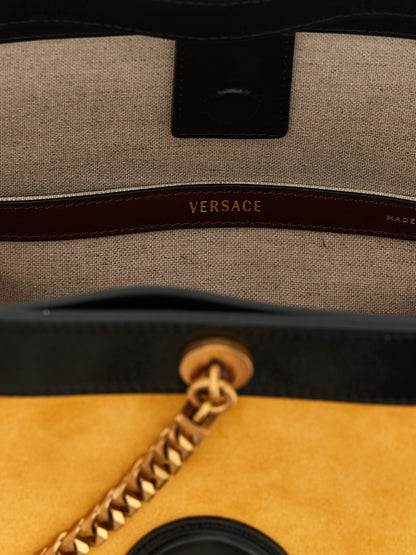 Bolso de hombro Versace bicolor de piel de becerro