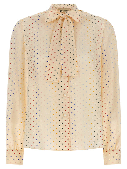 Blusa de seda multicolor Valentino Garavani