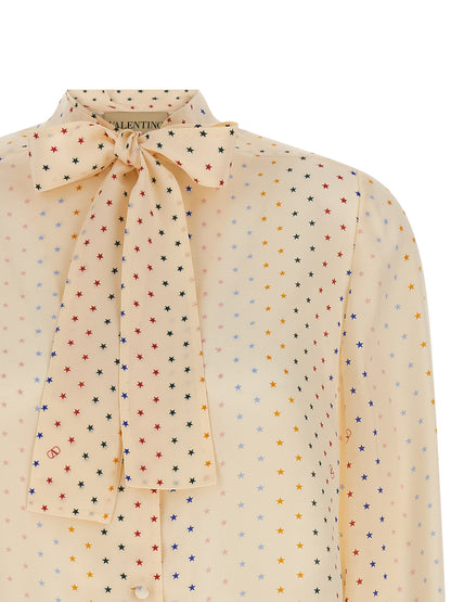 Blusa de seda multicolor Valentino Garavani