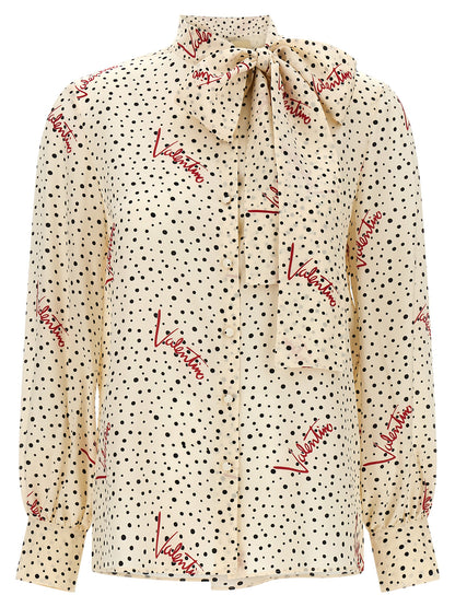 Blusa de seda multicolor Valentino Garavani