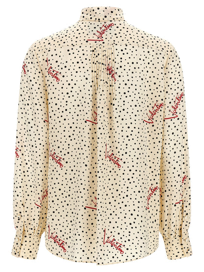 Blusa de seda multicolor Valentino Garavani