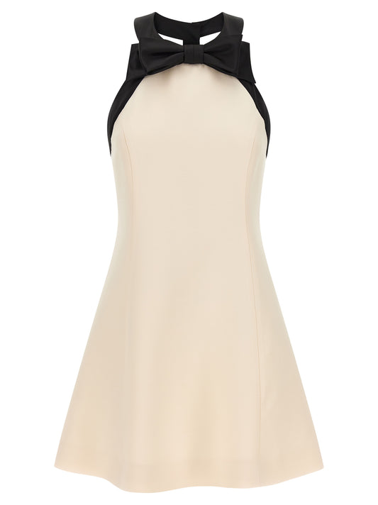 Minivestido bicolor de lana virgen de Valentino Garavani